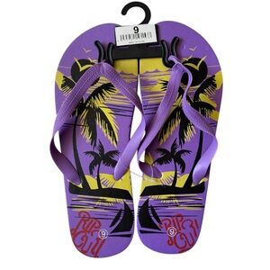 NWT Summer Beach Flip Flop Slippers. Size 9